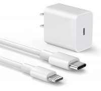 PD 20W USB-C / Type-C AC Wall Charger with Type-C to Lightning 8pin Cable (New)