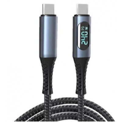 240W 40Gbps 3FT(1M) 8K High Quality C to C Cable, Charge & Sync With LED Display
