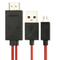 HDMI-Micro USB 5 Pin with USB Power Supply MHL HDTV adapter