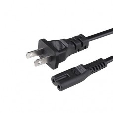 Laptop Power Cord 2Prong/2Pin 5FT black cable