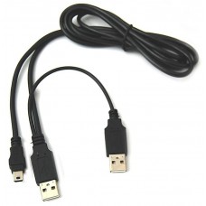 USB 2xAM to Micro USB Cable 2FT