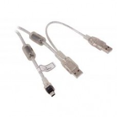 USB 2xAM to Mini 5Pin Cable 2FT