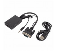 VGA male to HDMI female cable adapter with audio M/F