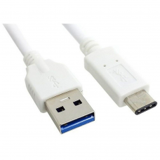 USB3.1 (USB-C) Type-C to USB3.0 M/M Data Transfer Charging Cable 10FT, Color White