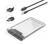 Transparent USB 3.0 to 2.5 SATA Hard Drive Enclosure