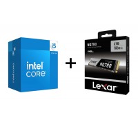 Intel 14400 i5 14th Gen 10Core 4.7GHz LGA1700 (BX8071514400) + Lexar NQ780 2TB PCIe Gen4 NVMe M.2 2280 Up to 7000/5000 MB/s Read/Write
