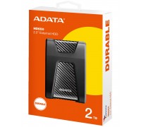ADATA DashDrive Durable USB3.0 HD650 2TB 2.5" Anti-Shock External Hard Drive - Black