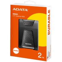 ADATA DashDrive Durable HD650 2TB 2.5" Anti-Shock External Hard Drive - Black