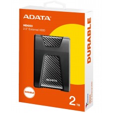 ADATA DashDrive Durable HD650 2TB 2.5" Anti-Shock External Hard Drive - Black