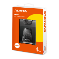 ADATA DashDrive Durable HD650 4TB 2.5" Anti-Shock External Hard Drive - Black