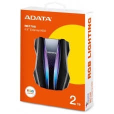 ADATA HD770G 2TB RGB USB3.2 IP68 Water/Drop/Dustproof External HDD - Black