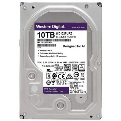 WD Purple  WD102PURP 10TB 3.5" SATA 7200rpm, Bulk Pack, New