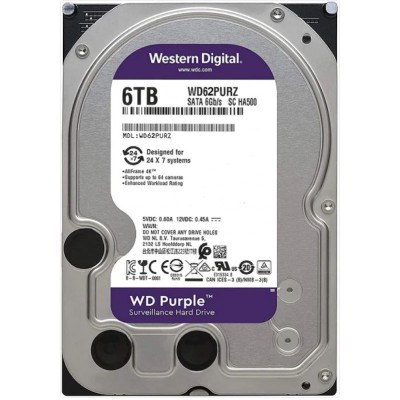 WD Purple WD64PURZ 6TB 3.5'' SATA Hard Drive, New