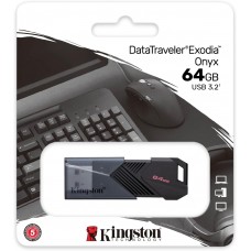 Kingston USB 3.2 Black DTXON/64GB Flash Drive (NO CAP)
