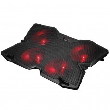 784 Laptop Cooler Pad with 4 Red Led Fans, 40.5*28*2.8CM, Up to 17"