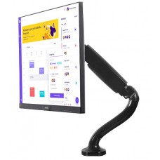Q27 13-27" TV/Monitor Single Screen Desk Mount with C Clamp & Grommet Mounting