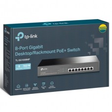 (8P PoE) TP-Link SG1008MP 8-Port Gigabit Desktop/Rackmount Switch, 8 Gigabit PoE Ports