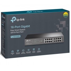 (8P PoE) TP-Link SG1016PE 16-Port Gigabit Easy Smart PoE Switch with 8-Port PoE+ (New), 8pcs per master box