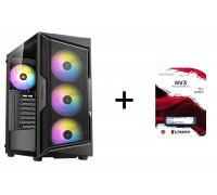 (Limit 12) Antec AX61 Elite 4x120mm ARGB Fans-Glass Panel ATX Gaming Case (Black) + Kingston NV3 1TB M.2 2280 NVMe PCI-e 4.0x4 SNV3S/1000G, New