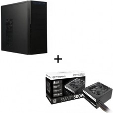 (USB3.0) ANTEC VSK-4000E Mid Tower with No Power Supply, Black, USB3.0 + Thermaltake 500W 80+White Smart Non-Modular ATX Power Supply (SPD-0500NPCWUS-W)