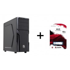 (Limit 12) Thermaltake Versa H21 ATX Case Black CA-1B2-00M1NN-00 + Kingston NV3 500GB M.2 2280 NVMe PCI-e 4.0x4 SNV3S/500G, New