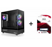 Thermaltake View 270 Plus Black 3xARGB 120mm FAN Dual Tempered Glass CA-1Y7-00M1 + Kingston NV3 1TB M.2 2280 NVMe PCI-e 4.0x4 SNV3S/1000G, New