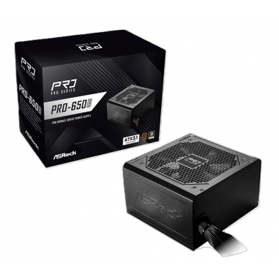 ASRock 650W 80+Bronze Non-Modular PCIe5.1 ATX3.1 Power Supply (Retail Box) ASRock 650W 80+Bronze Non-Modular PCIe5.1 ATX3.1 Power Supply (Retail Box)