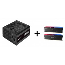 (Limit 12) Corsair RM850x 80+Gold Fully-Modular ATX PSU, Refurbished 90-days Warranty + Lexar ARES RGB(Black)DDR5 32GB 6000MHz CL30 (16GBx2) UDIMM Desktop Memory