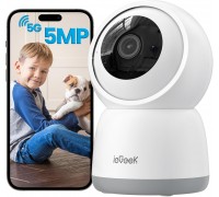 ieGeek 5MP Indoor Security Camera (Model: C1Pro), 5G&2.4G WiFi Baby Monitor Pet Cameras Surveillance Interieur for Home System, Video Cam with Phone App, Smart Motion Sensor, Auto Tracking,360°PTZ,Work w/Alexa