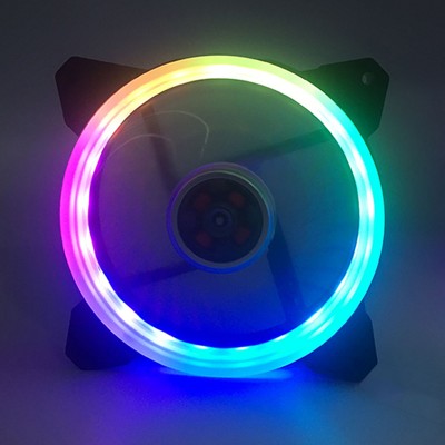 200x200x25mm Multi-color LED Light Fan (Case)