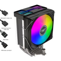 LC-R90B Single-Tower 90mm RGB CPU Cooler (Black)