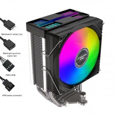 LC-R90B Single-Tower 90mm RGB CPU Cooler (Black)