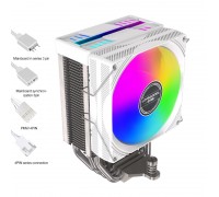 (1:1 ratio with new SSD) LC-R90W Single-Tower 90mm RGB CPU Cooler (White)