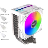 LC-R90W Single-Tower 90mm RGB CPU Cooler (White)