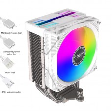 LC-R90W Single-Tower 90mm RGB CPU Cooler (White)