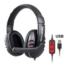 (USB) OVLENG Q7 USB Headphones with Mic, Noise Cancelling Earpads