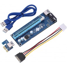 USB3.0 PCI-E Express 1x to 16x Extender Riser Card Adapter