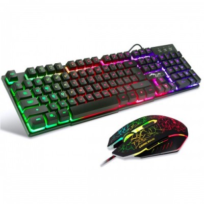 K13 Backlit USB Gaming Keyboard and Mouse Combo, New