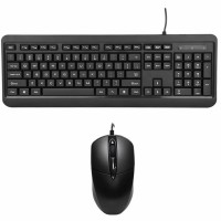 Top Sync USB Wired Keyboard & Mouse Combo, Black, MK220
