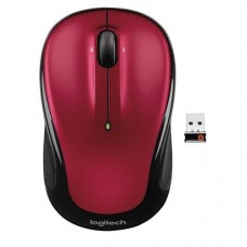 Logitech M325 Wireless Optical Mouse, Unifying Receiver - Red
