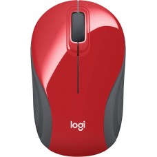 Logitech M187 Wireless Optical Mouse, Red, New Retail Box
