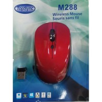 Top Sync TS288 Wireless Mouse, Nano Receiver, Red