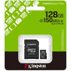 Kingston MicroSD SDCS3/128GB Class10 150MB/s Read, UHS-I
