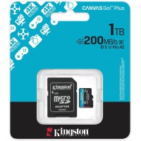 Kingston MicroSD Card 1TB Canvas Go!Plus C10/UHS-I (U3) V30 200MB/S