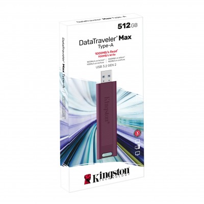 Kingston Max USB3.2 Flash Drive DTMAXA/512GB 1000MB/s Read /900MB/s Write Speed