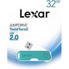 Lexar TwistTurn 32GB USB 2.0 Flash Drive, LJDTT2-32GABSC - Assorted Colors