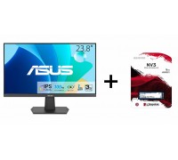 ASUS VA24EHF 24" IPS FHD 100Hz Frameless Gaming Monitor, HDMI/VESA, New + Kingston NV3 1TB M.2 2280 NVMe PCI-e 4.0x4 SNV3S/1000G, New