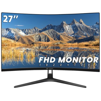 (Curved) CRUA CR270BM-C 27" FHD 100Hz, 1920*1080, 5ms, HDMI & VGA, VESA Mount, Monitor, Curved (Curved) CRUA CR270BM-C 27" FHD 100Hz, 1920*1080, 5ms, HDMI & VGA, VESA Mount, Monitor, Curved