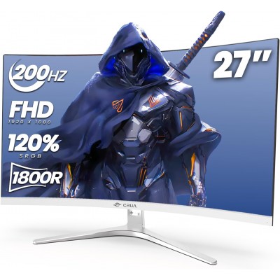 CRUA CR270C-C 27" FHD 200Hz 1920*1080P, 1ms, DP/HDMI/VESA mount Monitor, Curved, New CRUA CR270C-C 27" FHD 200Hz 1920*1080P, 1ms, DP/HDMI/VESA mount Monitor, Curved, New