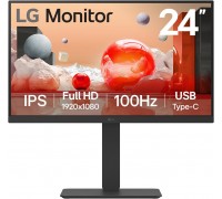 LG 24BA650-B 24" FHD 100Hz Monitor HDMI/DP/USB-C/SPK/VESA Height adjustable, New